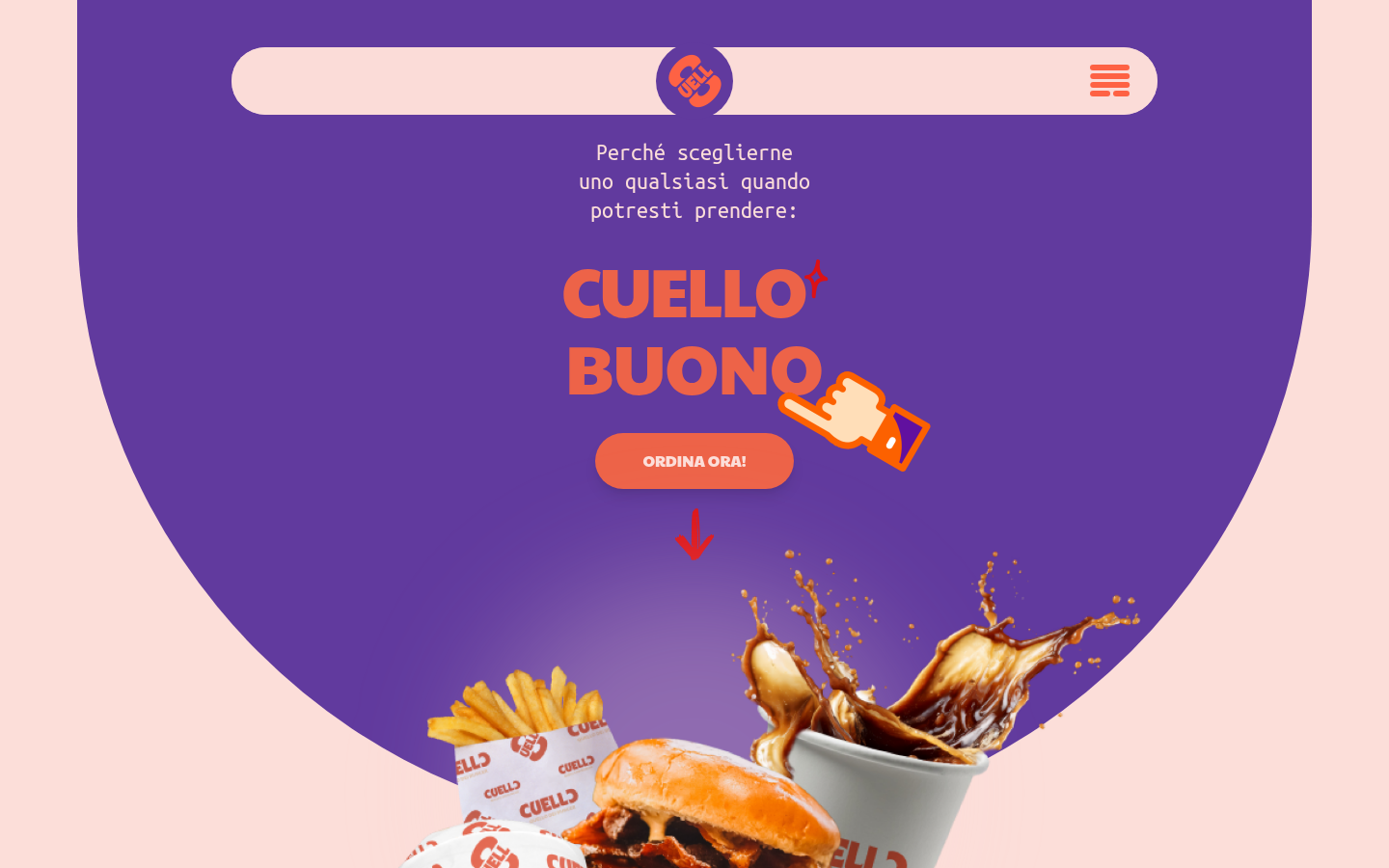 Screenshot del sito Cuello - Quello dei Burger