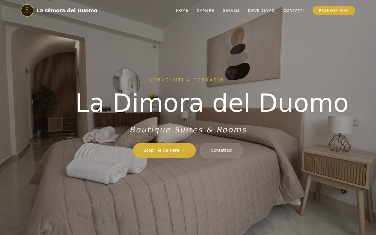 Screenshot del sito La Dimora del Duomo
