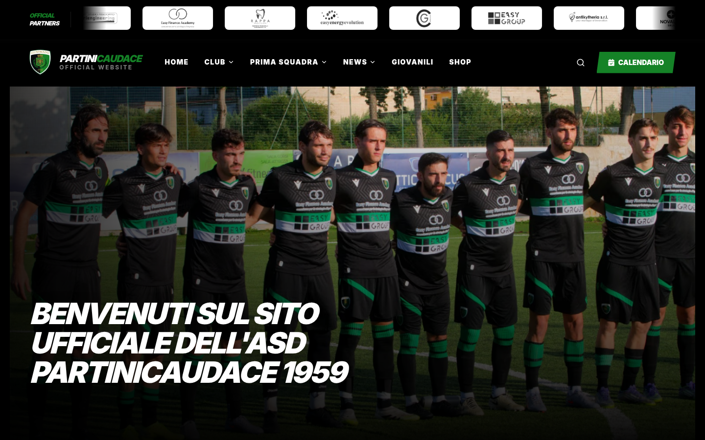 Screenshot del sito A.S.D. Partinicaudace 1959
